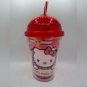 Hello Kitty Red Party Tumbler Cup with Straw